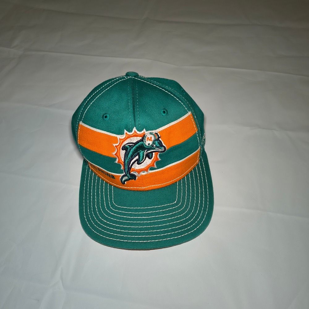 Reebok‎ Miami Dolphins NFL Onfield Equipment Hat Teal Orange Stretch Fit S/M